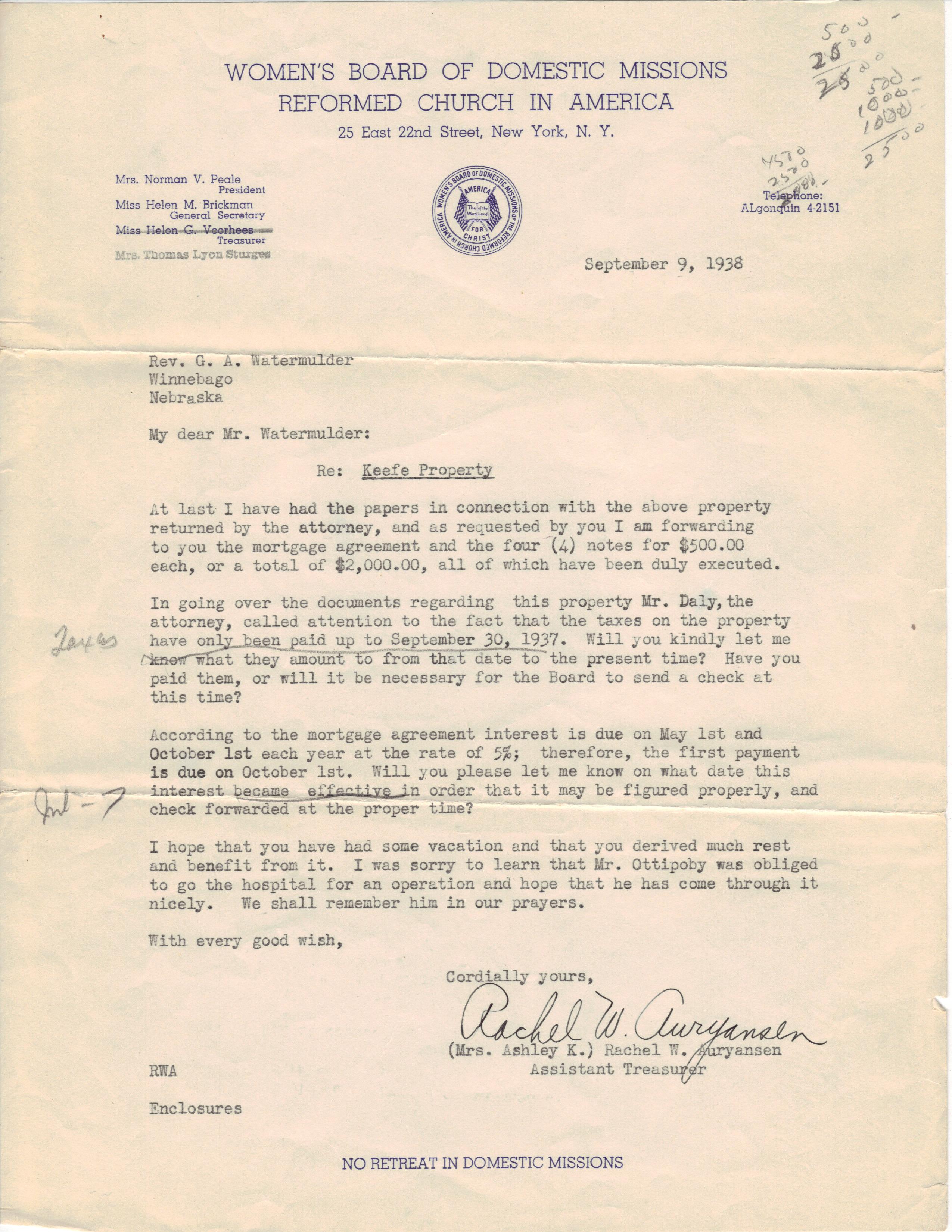 June 20, 1938: Transfer of Keefe property (2)